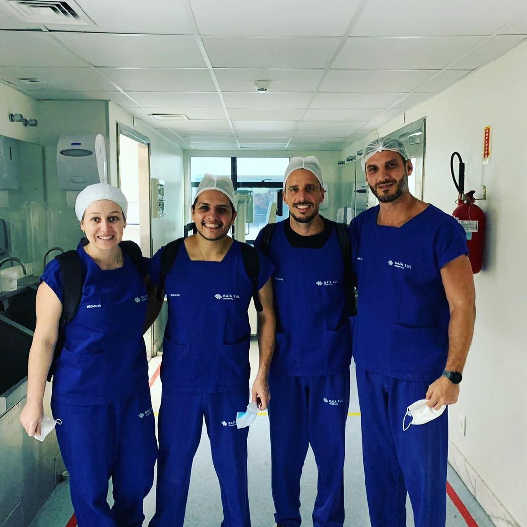 Primeira cirurgia realizada pela equipe Endolap Florianpolis,  no Hospital Baa Sul Medical Center